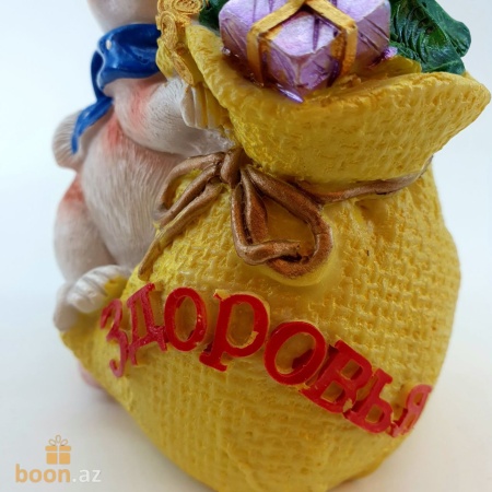 Копилка Мышка с пожеланием 